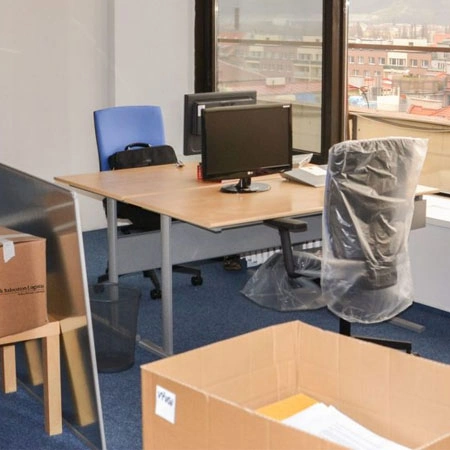 Packing office equipment